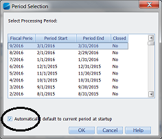 Image showing period selection dialogue box