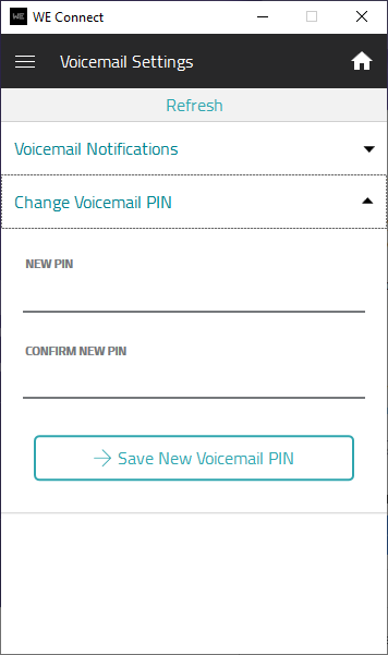 WE Connect Voicemail Settings